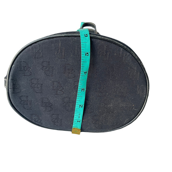 Dooney & Bourke North/South Black-On-Black Signature Canvas Bucket Handbag - Picture 6 of 16